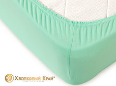 Простыня на резинке Хлопковый Край Радуга желаний 120x200 см зеленый