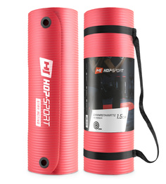Коврик для фитнеса и йоги Hop-Sport HS-N010GM красный, 1 см