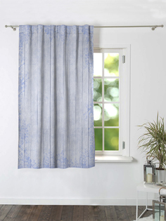 Штора для кухни 150х170 Под дерево голубая sfer.tex 1751587