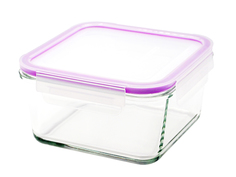 Контейнер пищевой "Eley", квадратный, баклажан , 1,03 л