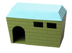 Домик для грызунов Зооник пластик 10х8х8см