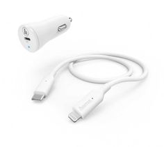 Комплект зарядного устройства HAMA H-183297, USB type-C, 8-pin Lightning (Apple),3A, белый