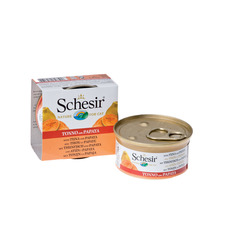 Влажный корм для кошек Schesir, тунец, папайя14шт, 75г