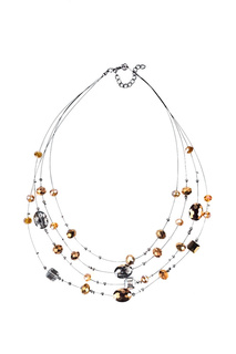 Колье женское Unique ОК213К коричневое, 45 см