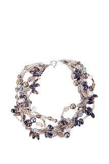 Колье женское Unique ОКС208К коричневое, 46-48 см