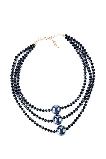 Колье женское Unique КШ237К черное, 45-50 см