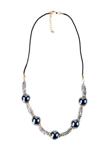 Бусы женские Unique БР210К серые, 45 см