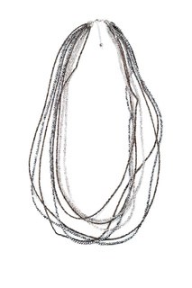 Колье женское Unique ОК2071К бежевое, 50-90 см