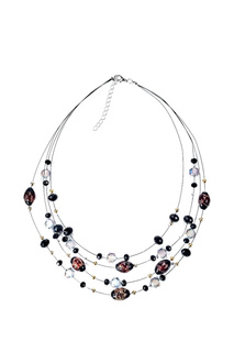 Колье женское Unique ОКФ203К черное, 43-47 см