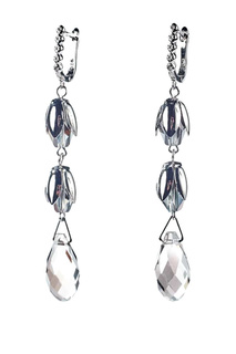 Серьги женские Unique СЦЕ219К серые