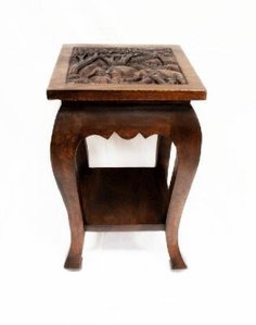 Столик журнальный с резной столешницей, h=60см No Brand