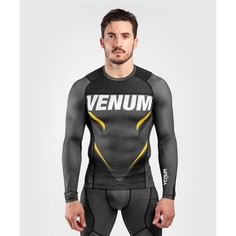 Рашгард Venum ONE FC Impact Grey/Yellow L/S