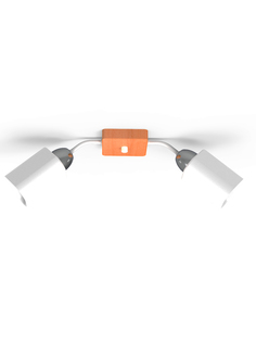 Люстра потолочная "Ханна", 2хE27x60Вт, белый и натуральный, Дубравия, 019-51-12