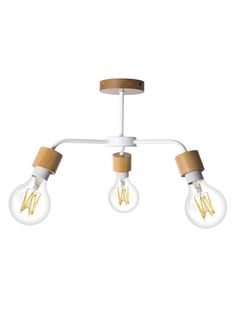 Люстра потолочная "Тери" 3хЕ27х60Вт, белый и натуральный, Дубравия, 054-1011-23
