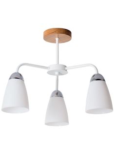 Люстра потолочная "Flory" 3хЕ14х40Вт, белый, натуральный, Дубравия, 056-7111-13