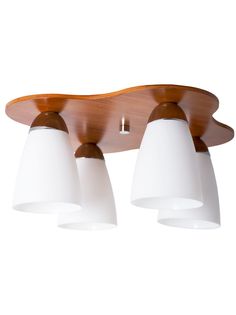 Люстра потолочная "Round" 4хЕ14х40Вт, американский орех, хром, Дубравия, 059-23-14