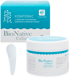 Комплекс с морским коллагеном, с гранатом и маслом монои BioNative Collagen 200 г Сашера МЕД