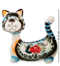 Фигурка "Кот-Пряник" цв. (Гжельский фарфор) Art East