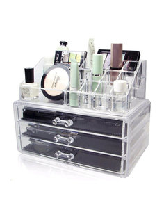 Акриловый органайзер для косметики Cosmetic Storage Box (Количество ящичков: 3 ) No Brand