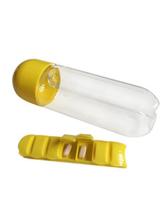 Бутылка с органайзером для таблеток Pill & Vitamin Organizer (Цвет: Жёлтый ) No Brand