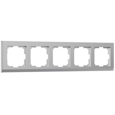 Рамка Werkel W0051806/ Рамка на 5 постов (серебряный)