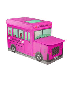 Короб для хранения игрушек Markethot Автобус Розовый, 55х25x25 см No Brand