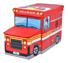 Короб для хранения игрушек Markethot Автобус Красный, 55х25х31 см No Brand