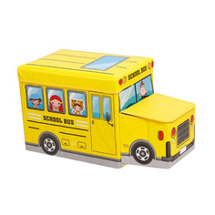 Короб для хранения игрушек Markethot Автобус Желтый, 55х25х31 см No Brand