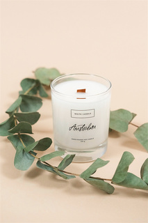 Свеча ароматическая Amsterdam / Амстердам с деревянным фитилем, WHITE CANDLE