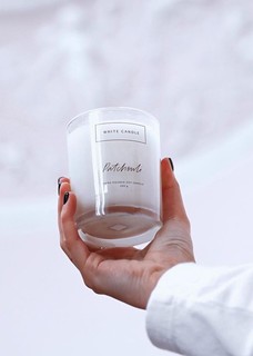 Свеча ароматическая Patchouli / Пачули с деревянным фитилем, WHITE CANDLE