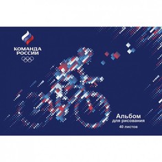 Альбом для рисования. Hatber. 40 листов. А4. На скобе. Серия Команда России