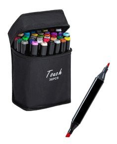 Маркеры для скетчинга двусторонние спиртовые. Набор 36 шт + чехол Touch