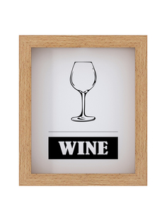 Копилка для винных пробок "Вино", 22x26 см, массив дерева, Дубравия, KRI-028-SW
