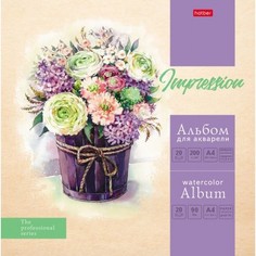 Альбом для рисования акварелью. Hatber. 20 листов. 220х220мм. Нежная акварель