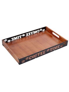 Поднос сервировочный "Coffee time" 45x29x5 см,америк. орех,Дубравия, KRK-006-T