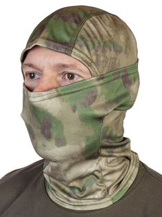 Тактическая балаклава Kamukamu маска-подшлемник цвет камуфляж мох 700765 ONESIZE