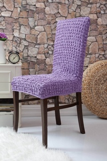 Чехол на стул без оборки Venera, цвет сиреневый, 1 предмет