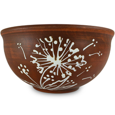 Миска дачная средняя одуванчик 0,65л Солнечногорская керамика