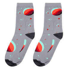 Носки женские Kawaii factory Планеты серые 40-45