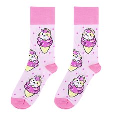 Носки женские Kawaii factory Коты-мороженки розовые 35-39