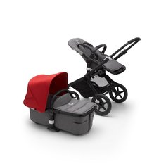 Коляска 2 в 1 Bugaboo fox2 black/ grey melange/ red