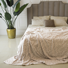 Плед-покрывало, MICRO VELUR 3D, 200 х 220 "Империал", бежевый La Notta