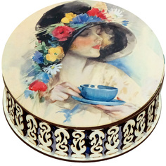 Конфеты Чернослив Кремлина шоколадный резная шкатулка "Дама", 400 г