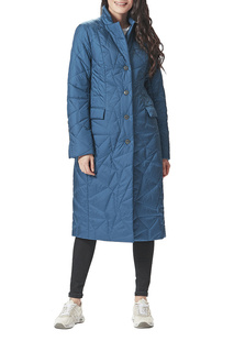 Утепленное пальто женское D`imma 2061 синее 64