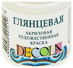 Акриловая краска Невская Палитра Decola Shine белый 50 мл