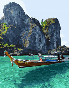 Картина по номерам Paintboy PK45059 Тайский пейзаж 40х50см
