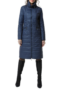 Утепленное пальто женское DizzyWay 21107 темно-синее 44