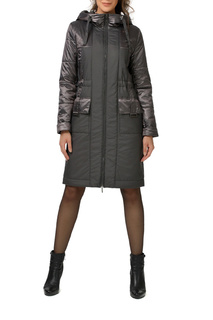 Утепленное пальто женское DizzyWay 21101 графитовое 56