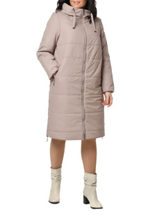 Утепленное пальто женское DizzyWay 21130 бежевое 58