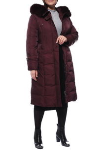 Утепленное пальто женское City Classic 92615P бордовое 50